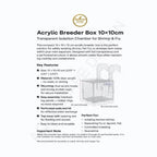 Aquarium Breeder Box – Acrylic Isolation Box 10x10x10cm for Shrimp & Fish Aquarium Equipment