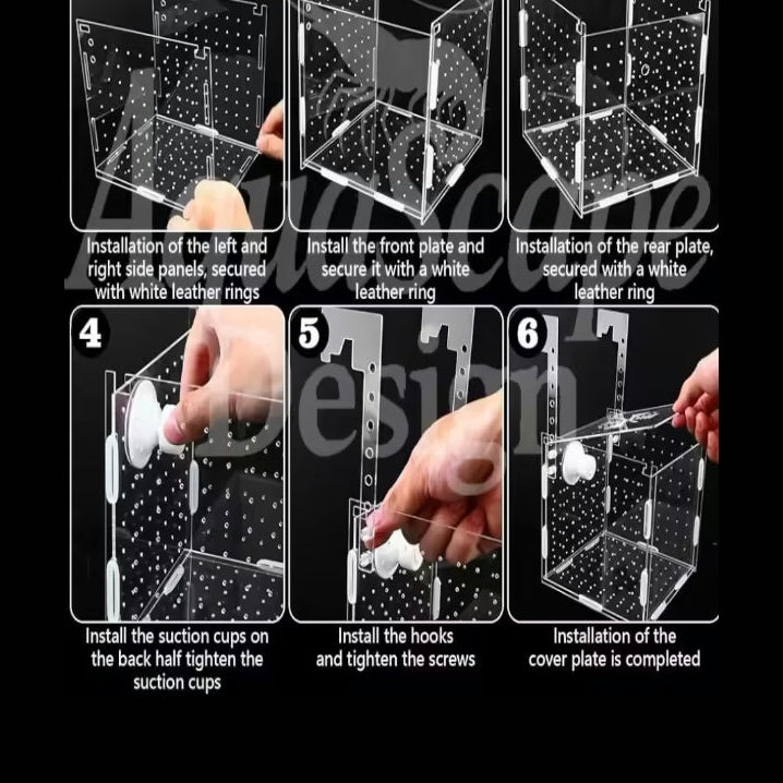 Aquarium Breeder Box – Acrylic Isolation Box 10x10x10cm for Shrimp & Fish Aquarium Equipment